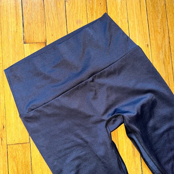 K Deer Ankle Slate Grey Leggings Size Medium Mid Rise High Waisted - Picture 4 of 8